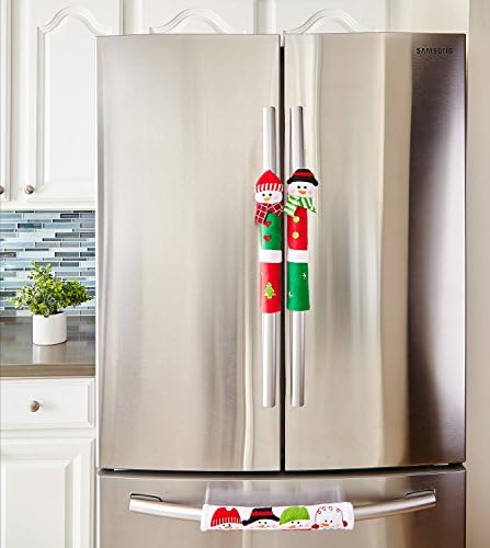 Snowman Kitchen Appliance Handle Covers- Set of 3 (2 Pack)