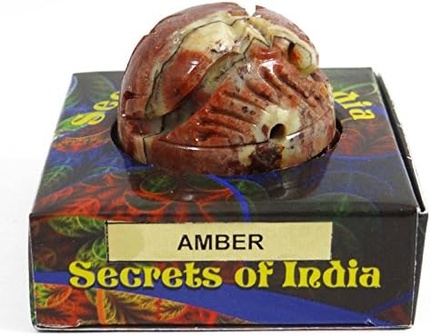 Natural AMBER Solid Perfume Body Musk In Stone Jar 8 Gms