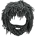 Lerben Men Women Knit Bearded Hats Handmade Wig Winter Warm Ski Mask Beanie (Gray)