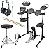 Yamaha DTX450K Electronic Drum Kit with Yamaha Drum Throne, FIRTH5A Drumsticks and JVC Full Size Headphones