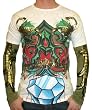 CHRISTIAN AUDIGIER Ed Hardy Mens Skull Scorpion Platinum Long Sleeve Shirt Tee Top