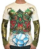 CHRISTIAN AUDIGIER Ed Hardy Mens Skull Scorpion Platinum Long Sleeve Shirt Tee Top