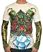 CHRISTIAN AUDIGIER Ed Hardy Mens Skull Scorpion Platinum Long Sleeve Shirt Tee Top