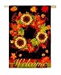 Garden Flag Fall Wreath