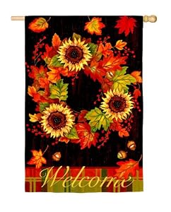 Regular Sized Flag Fall Wreath