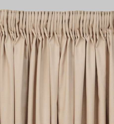 Pure Cotton Plain Pencil Pleat Curtains