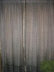Silk Window Panels 2 Brown Gray Floral Motifs Drapes Curtains 84 Inch
