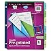Avery Durable Pre-Printed Plastic Dividers with Pockets, 6-Tab Set, 1 Set (11295)