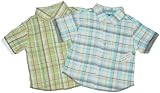 Infant Boys' Plaid Short Sleeve Shirt with Layer Look