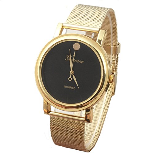 Changeshopping(TM) New Lady Style Gold Classic Womens Quartz Stainless Steel Wrist Watch