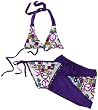 Sweet Lola Girls 2-6x Grape Gumdrop 3 Piece Bikini Set