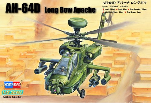 AH-64D Long Bow Apache Attack Helicopter 1-72 Hobby Boss AH-64D Long Bow Apache Attack Helicopter 1-72 Hobby Boss
