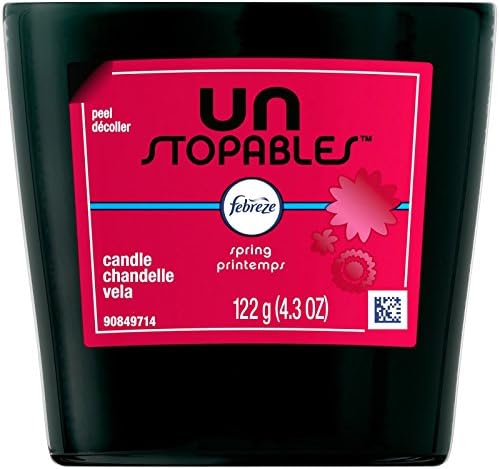 Febreze Unstoppables Spring Candle Air Freshener (1 Count, 4.3 Oz), 0.269 Pound
