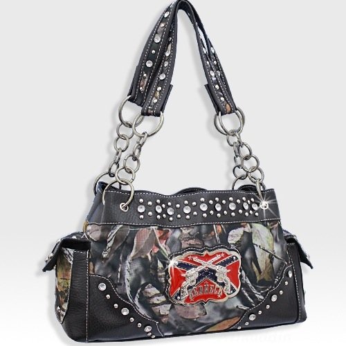 Black Camo Western Pistol Gun Redneck Fashion Purse