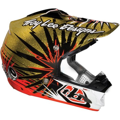 Troy Lee Designs Piston Se 3 Motocross/off-road/dirt Bike Motorcycle Helmet - Gold / Medium