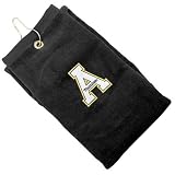 Appalachian State Mountaineers Black Embroidered Velour Golf Towel