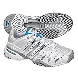 Womens Adidas Barricade V - White/Metallic Silver/Pure