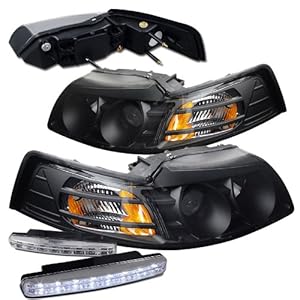 Amazon.com: 2001 Ford Mustang Halo Headlights Projector ... eagle eyes headlights wiring diagram 