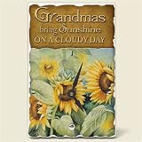 Tile Desk clock~ Grandmas Bring Sunshine ~Artworks Home Accents~ desk clocks~ code 490