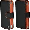 CrazyOnDigital Leather Flip Protector Case for Apple iPhone 4G - Folio Black - Fits AT&T iPhone