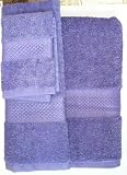 Utica 3 Piece Towel Set, Dark Lavendar