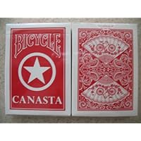 2 Decks Red Bicycle Canasta with Points Playing Cards