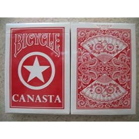  2 Decks Red Bicycle Canasta with Points Playing Cards