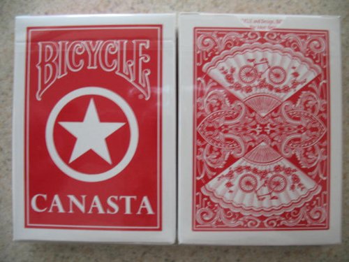 2 Decks Red Bicycle Canasta with Points Playing Cards