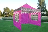 10x10 Pop up 4 Wall Canopy Party Tent Gazebo Ez Pink Zebra F Model - 2013 Upgraded Model