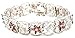Platinum Overlay Sterling Silver Garnet w/ Diamond Accent Flower Bracelet, 7.25