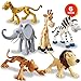 ArtCreativity Cartoon Animals Figurines for Kids (Set of 6) | Cute Cartoonish Design | Durable Plastic Play Set | Cool Storage Box | Great Gift Idea, Safari and Jungle Favors for Boys and Girls