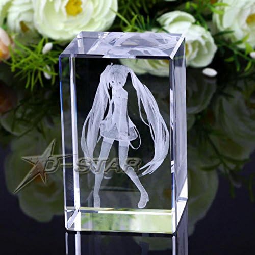 Hight Qulity Original Vocaloid Hatsune Miku Style 3D Crystal Model Decoration Toy Gift with Retail Box Limited Ver