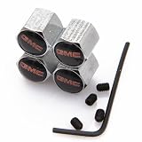GMC Anti-theft Chrome Car Wheel Tire Valve Stem Caps