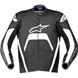 Alpinestars Tech 1-R Men's Leather Street Bike Motorcycle Jacket - Black