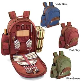 Picnic Time Avalon Deluxe 16.5in. Backpack w Attached Wine Duffel For 2 w Blanket (Vista... by Picnic Time