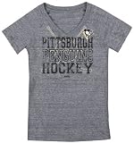 Pittsburgh Penguins Women's Tri-Blend Stacked Logo T-Shirt