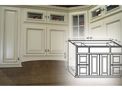 Arlington White V4821D - Vanity Base Cabinet with Drawers