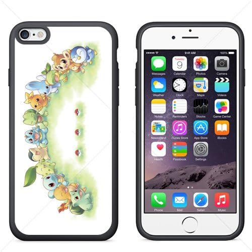 New for Pokemon Cute Pikachu iPhone 6 4.7" TPU Case Cover (Black)