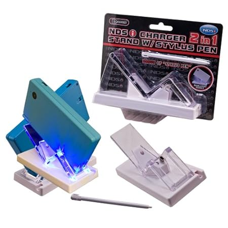 DSi LED Light Charger Stand with Stylus Pen