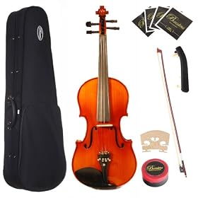 Barcelona Orchestra Approved 5 Series 3/4 Size Student Violin with Case and Accessories