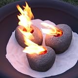Natural Grey Fire Rock Torches with Gel Fuel