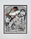 Jackie Robinson, Brooklyn Dodgers (Collage) Double Matted 8 X 10 Photograph (Unframed)