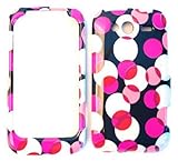 HTC Marvel / Wildfire S A510E Muiti Pink Polka Dots on Black Hard Case/Cove ....