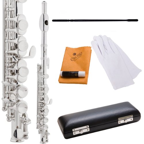 Cecilio PO-200S 2Series Key of C Silver Plated Piccolo with Hard Shell Case & Accessories