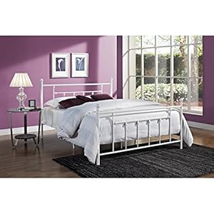 Metro Shop Manila White Metal Bed Frame-White - Twin