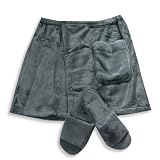 Exquisite Apparel - Mens Microfiber Shower Wrap And Slippers, Granite