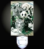 Snowy Tropical Animals Decorative Night Light