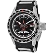 Invicta Men's 1753 Aviator Flight GMT Black Dial Black Polyurethane Watch