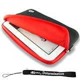 Premium Grade Barnes & Noble Nook Glove Sleeve Case with extra pocket + 4-inch eBigvalue(TM) Determination Hand Strap