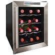 Vinotemp VT-12TEDS Thermo-Electric Digital 12-Bottle Wine Chiller, Black and Stainless